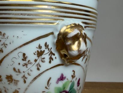 Paire de cache-pots en porcelaine à décor...