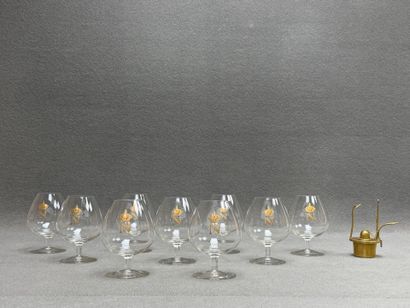 Neuf verres à cognac Napoléon III.
H. :14...