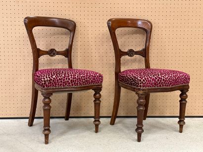 Paire de chaises en acajou fin XIX°
H. :88...