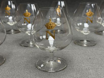 Neuf verres à cognac Napoléon III.
H. :14...