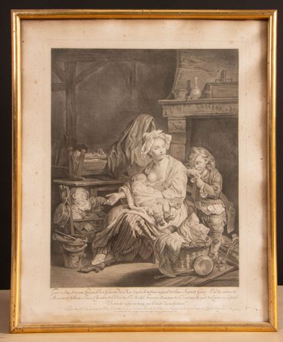 Paire de gravures d'après GREUZE 
L'enfant...