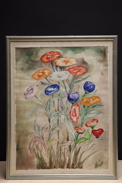 Victor ASTROFF ( XX°)
Nature morte aux fleurs....