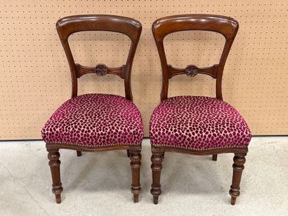 Paire de chaises en acajou fin XIX°
H. :88...