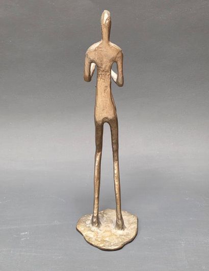 Joueur de saxophone, Statuette en bronze...