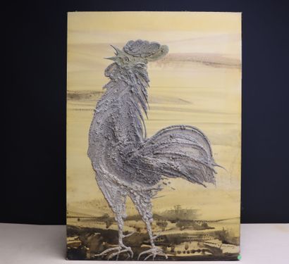 René FUMERON( 1921-2004). 
Le Coq. 
Technique...