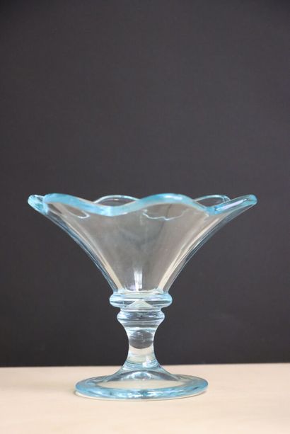 Neuf coupes à glace en verre coloré
H.12...