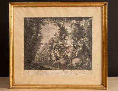 d'après Paolo VERONESE. 
Gravure XVIII° encadrée....