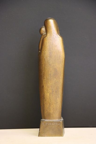 Eugène QUENTRIC (1907-1980). 
Vierge à l'enfant....