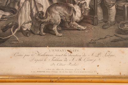 Paire de gravures d'après GREUZE 
L'enfant...