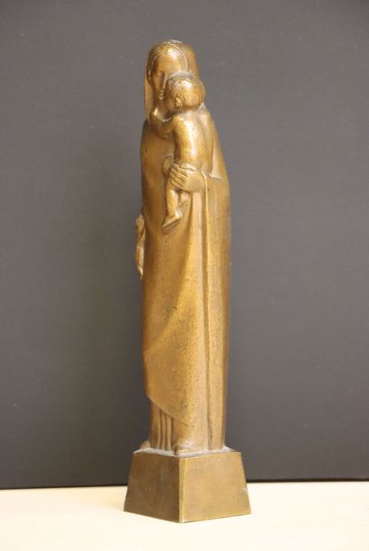 Eugène QUENTRIC (1907-1980). 
Vierge à l'enfant....