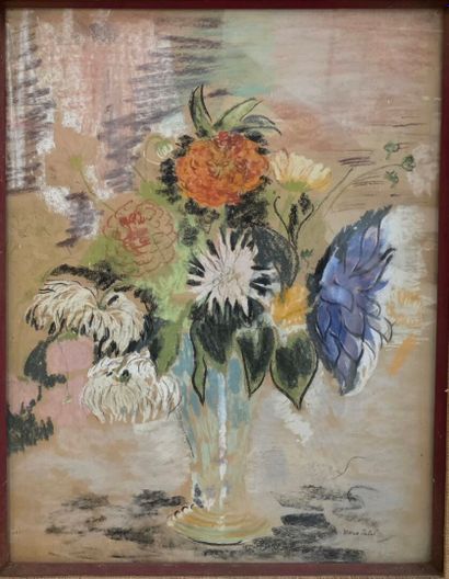 Mària LEHEL (1889-1973)
Bouquet de fleurs.
pastel...