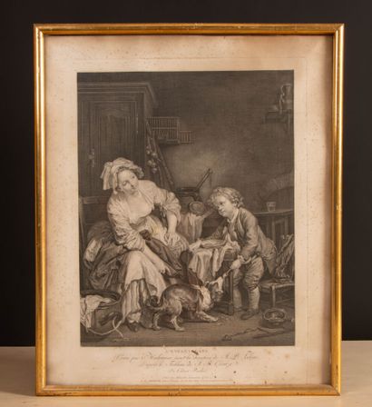 Paire de gravures d'après GREUZE 
L'enfant...