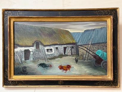 Maurice BRUNET (1911-1997)
La ferme aux coqs
huile...