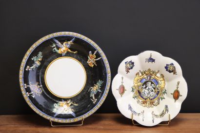 Gien. 
Assiette creuse et assiette plate...