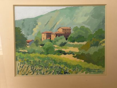 J.M FONTENEAU
Saint Florent juillet 1977
Gouache...