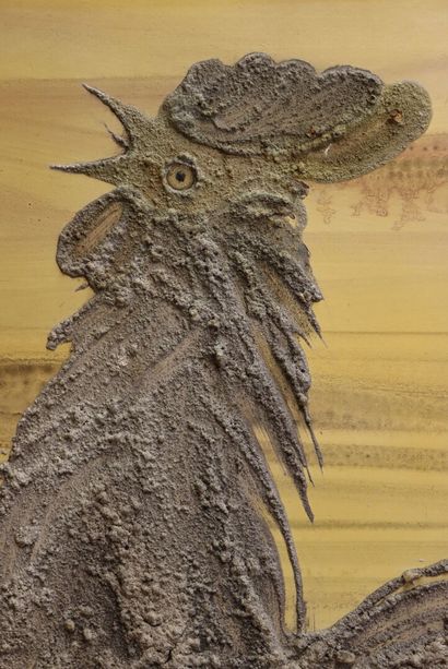 René FUMERON( 1921-2004). 
Le Coq. 
Technique...