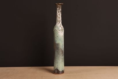 Serge ROUSSEAU - Vase étroit en céramique
H:...