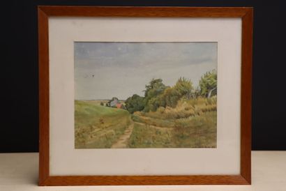 Ecole Française XIX°
Le Tréport. 
Aquarelle...