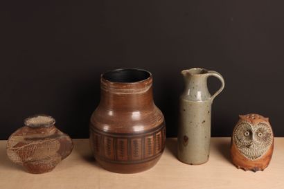 Guy-Roland MARCY (né en 1925) 
Vase en grès...