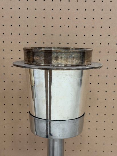 Paire de seaux à champagne en métal argenté...