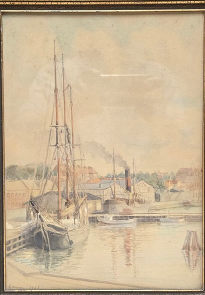 Ecole Française des années 1930
Bateaux au...