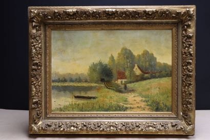 John WIGGIN (1865-1941) 
Paysage de bord...
