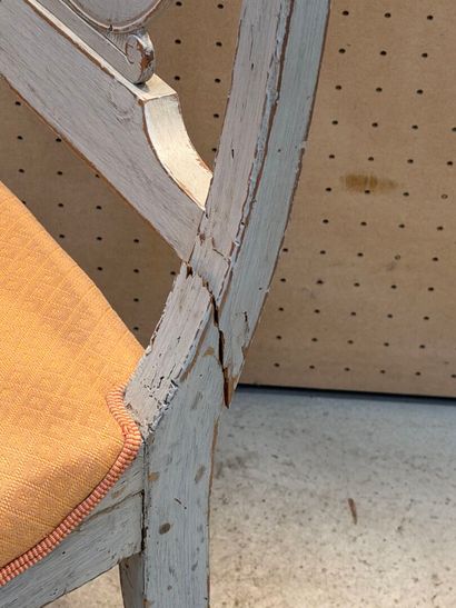 Suite de quatre chaises Directoire. 
H. :...
