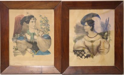 Lot de six gravures. 
30 x 36 cm, 42 x 30...
