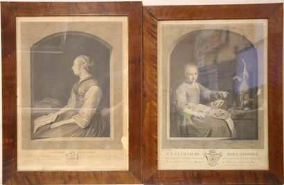 Lot de six gravures. 
30 x 36 cm, 42 x 30...