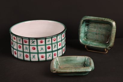 Robert PICAULT (1919-2000) Lot de trois céramiques
-...