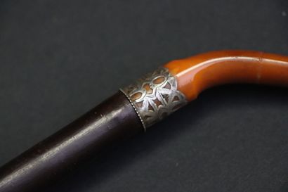 Pipe en écume de mer, figurant un homme à...