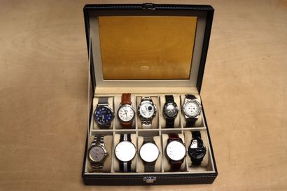 Collection de dix montres en coffret. 
Bayard,...