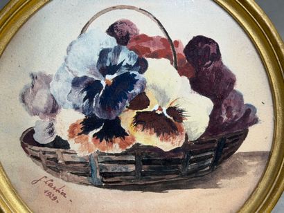 Trois petites aquarelles des années 30 en...