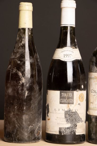 Caisse de douze bouteilles de vin divers...