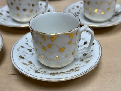 Service à café en porcelaine de Paris fin...