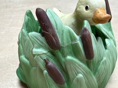 FRANKLIN Neuf statuettes animalieres en porcelaine....