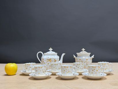 Service à café en porcelaine de Paris fin...