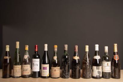 Caisse de douze bouteilles de vin divers...