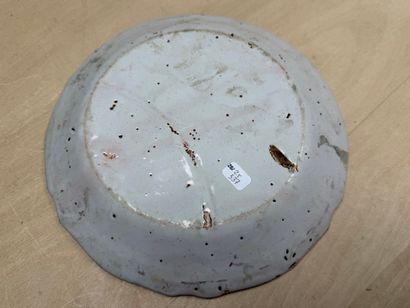 NEVERS fin XVIII°
Assiette en faïence polychrome...
