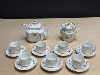 Service à café en porcelaine de Paris fin...