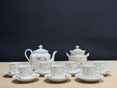 Service à café en porcelaine de Paris fin...