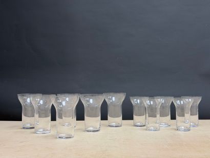 Roger TALLON (1929-2011) pour DAUM.
Six verres...
