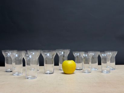 Roger TALLON (1929-2011) pour DAUM.
Six verres...