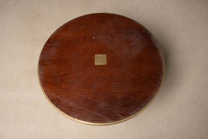 Side table, stained beech base, tabletop...