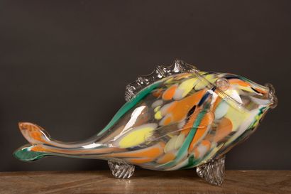 MURANO, 1960s: 
Large blown-glass fish with...