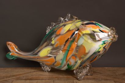 MURANO, 1960s: 
Large blown-glass fish with...