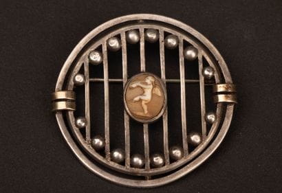 Jean DESPRES (1889–1980) 
Circular silver...