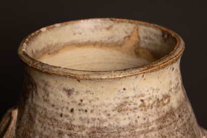 Stoneware vase with three asymmetrical side...