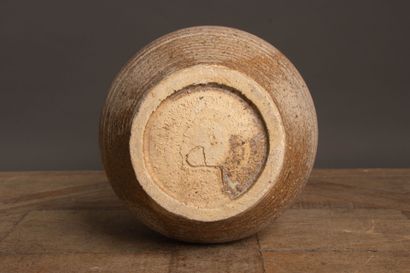 Stoneware vase with three asymmetrical side...