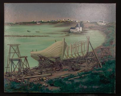 Maurice BRUNET (1911–1997)
The Garenne Shipyard,...